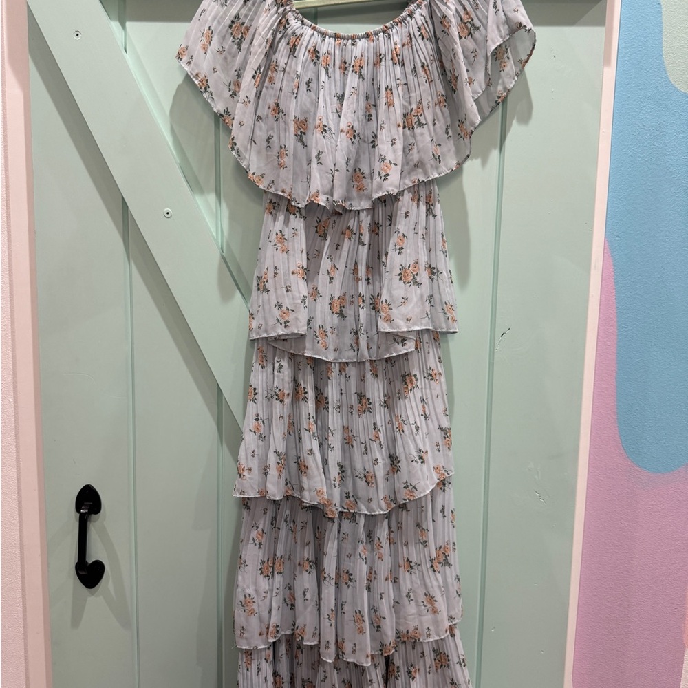 Floral Ruffle Maxi Dress
